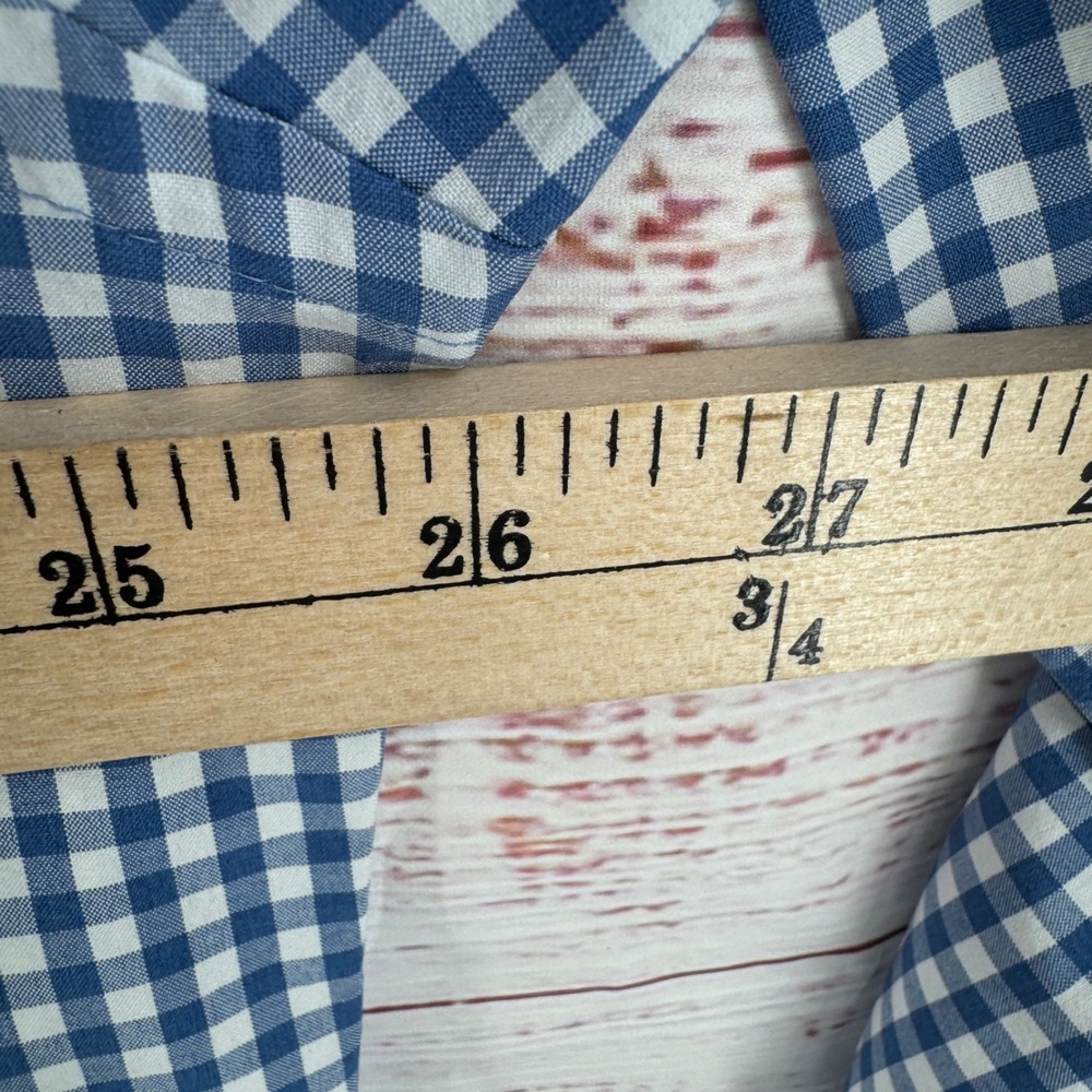 Peter Millar Summer Comfort Shirt Mens XL Blue Gingham PGA Tour Performance - Picture 10 of 10
